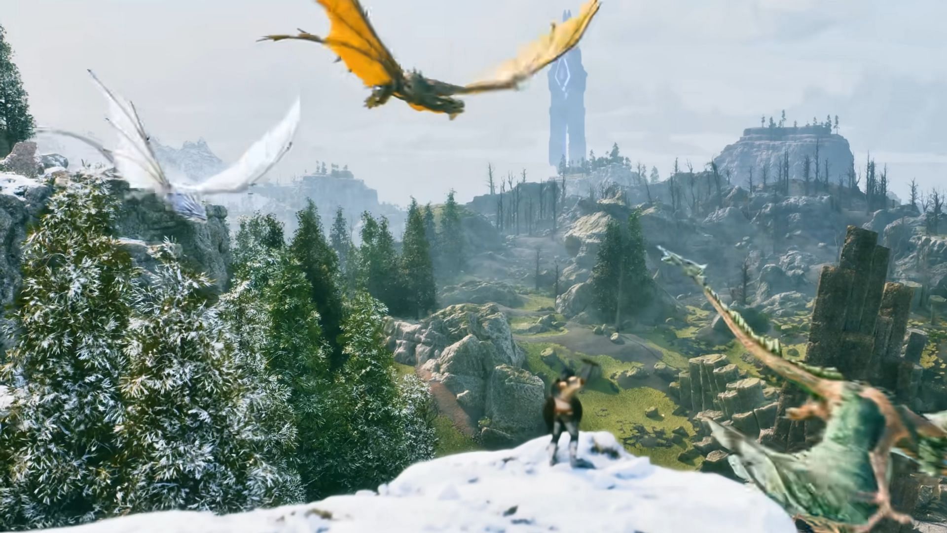 A pack of Wyvern flying by (Image via Studio Wildcard)
